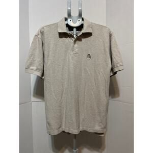 Izod Men’s Beige Crest Logo Polo Shirt Size S